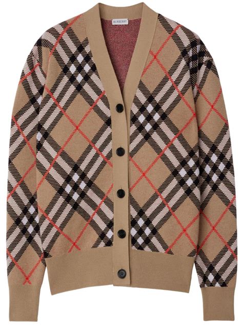 burberry womens cardigan vest burberry shoulder buttons|Check Wool Blend Cardigan in Snug .